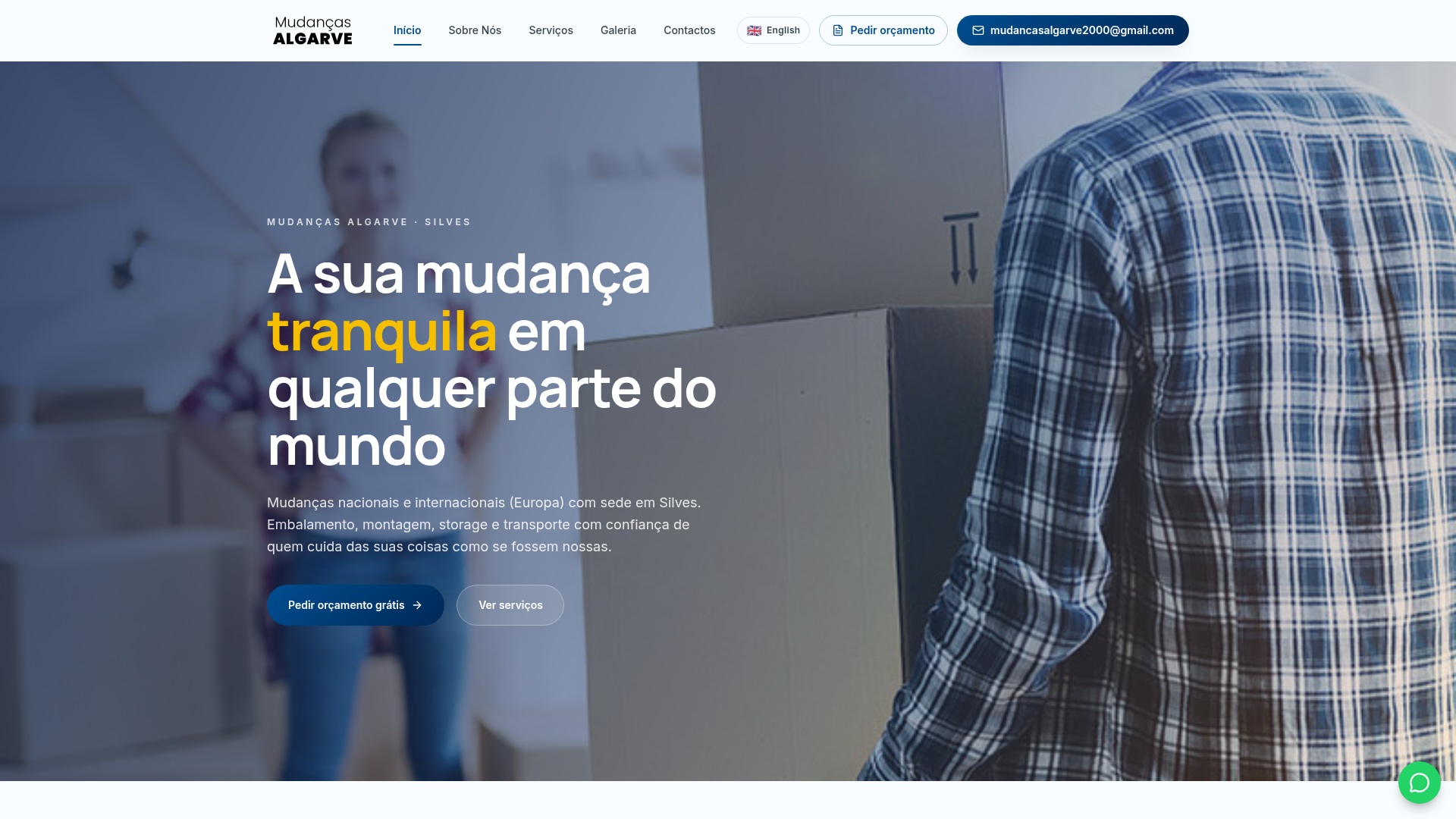 Podgląd strony Empresa Mudanças Algarve